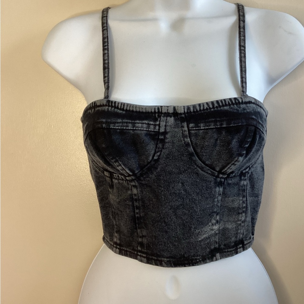 Thrill Jeans Stone Wash Crop Top